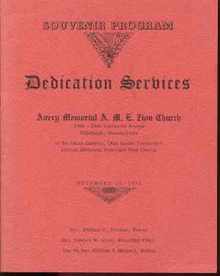 Souvenir Program Avery AME Church 1973 Pgh PA