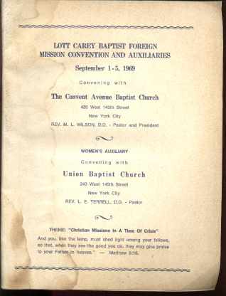 1969 Lott Carey Baptist Foreign Misson Convn