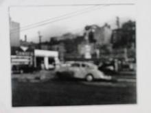 GREAT B/W PHOTO OF NEON CAR AND DRIVER