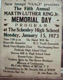 Poster 1973 NAACP M L King Memorial Day