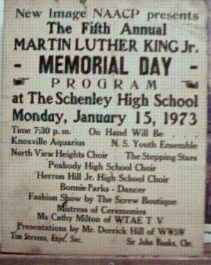 Poster 1973 NAACP M L King Memorial Day