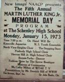 Poster 1973 NAACP M L King Memorial Day