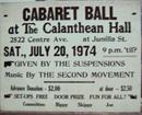 The Second Moverment band 7/1974 poster