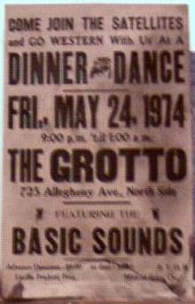 Poster 1974 The Satellites w Basic Sounds