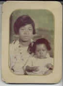 Black Mother w/Child Celluloid Photo c.1920