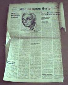 Newsppr 2/6/1943 Scientist Geo W Carver Death