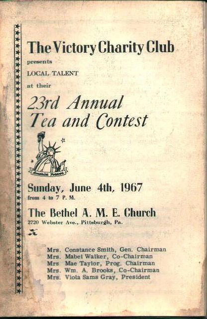 Bethel AME 23rd Annual Tea Benefit! 1967