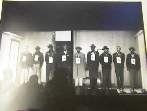 1940's Police Line Up Photo B/W VERY NICE