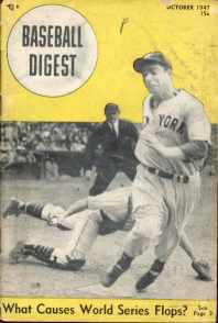 Baseball Digest Oct 1947 Joe Dimaggio Cover