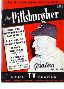 The Pittsburgher, Honus Wagner cover, 1954