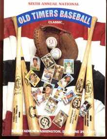 Old Timers Baseball 6th Annual Program 1987