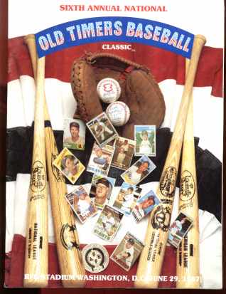 Old Timers Baseball 6th Annual Program 1987