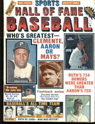 Hall of Fame Baseball 1977 Clemente Aaron May