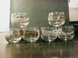 Pennsylvania RR Great Cocktail Glasses c 1956