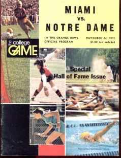 Miami vs Notre Dame Orange Bowl 1975