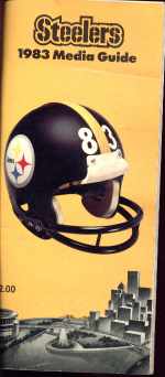 Steelers 1983 Media Guide Great info & Photos