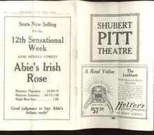 Abie's Irish Rose 1923 program great ads