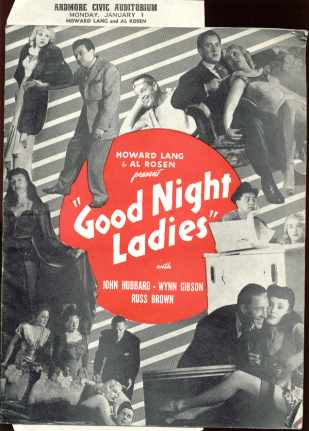 Good Night Ladies 1944 Program John Hubbard