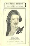Metro Opera Lily Pons Prima Donna Soprano