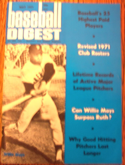 MAY ,1971 BASEBALL DIGEST WILLIE MAYS