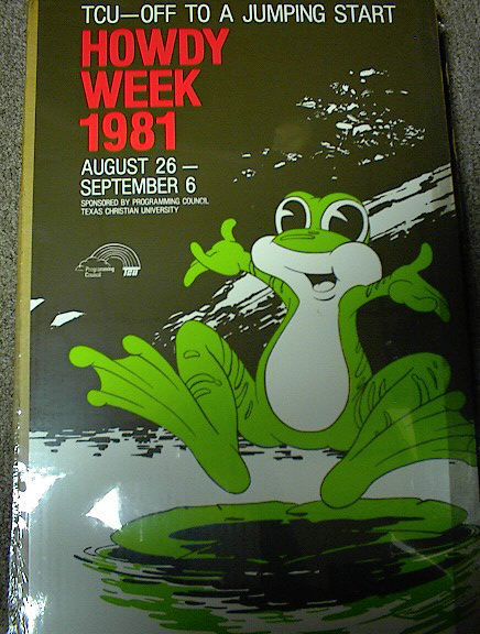 REALLY COOL HOWDY WEEK FROG POSTER1981