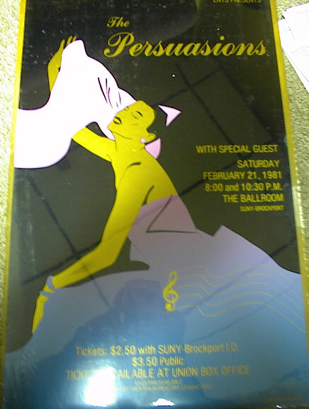THE PERSUASIONS 1981 13X20 CONCERT POSTER