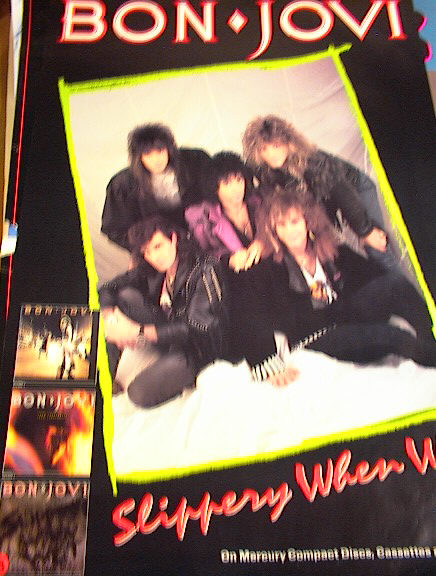 BON JOVI SLIPPERY WHEN WET ALBUM POSTER