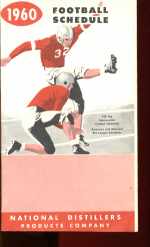 football schedule 1960 natiional distillers