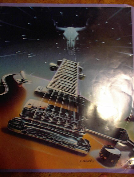 S. WATTS COOL POSTER OF A GUITAR