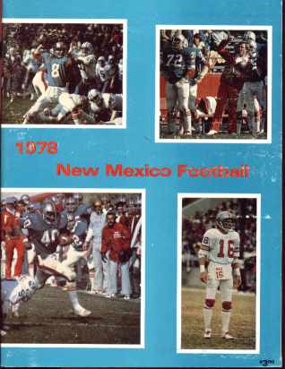 Univ New Mexico Football 1978 great photos