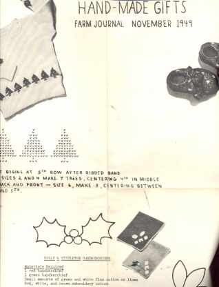 Knit & Embroidery Christmas Gifts 1949