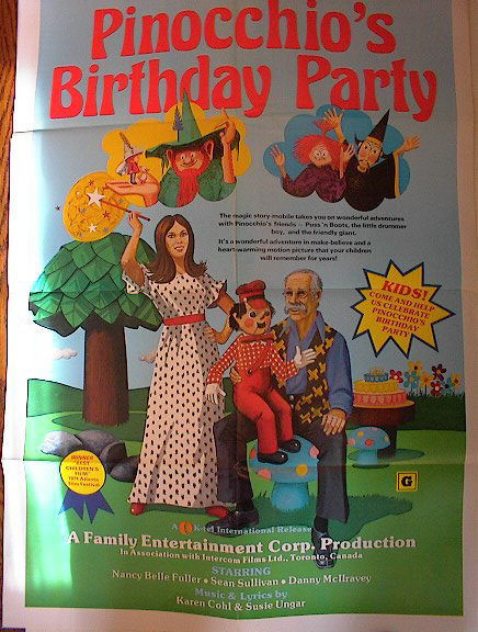 PINOCCHIO'S BIRTHDAY PARTY 1974 GREAT POSTER