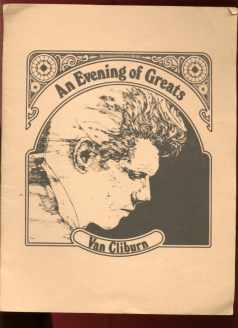 Van Cliburn An Evening of Greats 1973 program