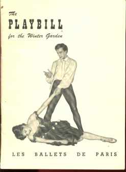 Les Ballets De Paris Dec 1949 Lovely Program