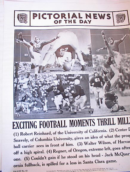 EXCITING FOOTBALL MOMENTS THRILL 1941 PHOTOS
