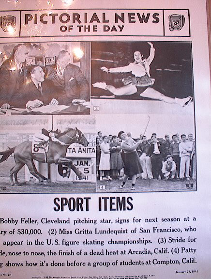 BOBBY FELLER CLEVELAND PITCHER 1941 PHOTO