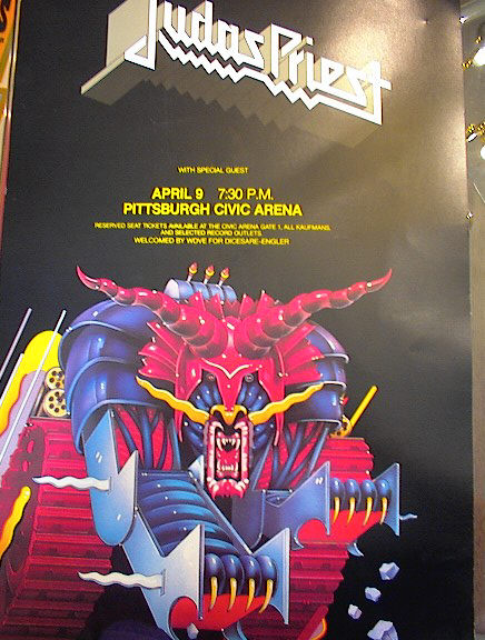 JUDAS PRIEST ORIG CONCERT POSTER PITTSBURGH