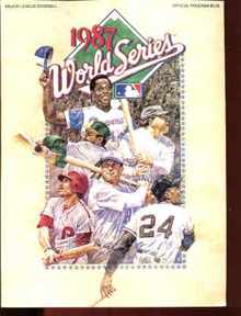 1987 World Series Official Program art cover