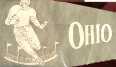 Great Ohio U Football Pennant 1950 11.5x28