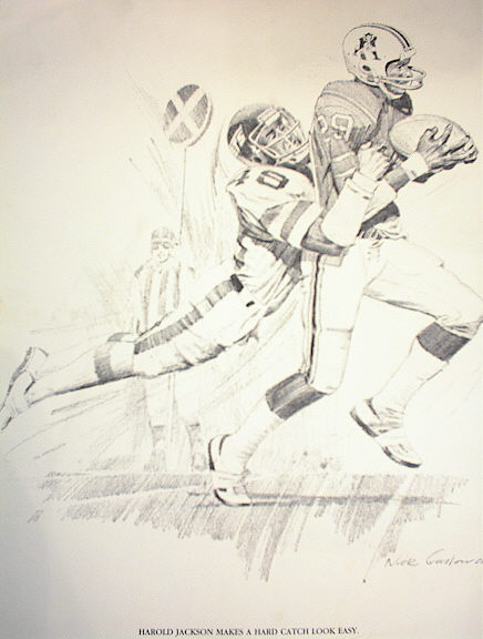 1981 JOHN HANNAH CLEARING A PATH DRAWING L@@k