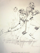 1981 JOHN HANNAH CLEARING A PATH DRAWING L@@k