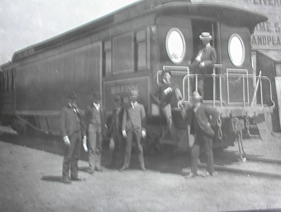 GREAT LATE 1800'S PHOTO OF ADVERTISING TRAIN