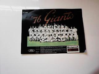 1976 GIANTS TEAM PHOTO NAMES L@@K