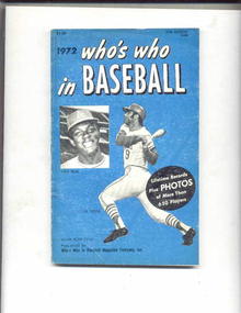 Who's Who In Baseball,1972,Vida Blue on cover