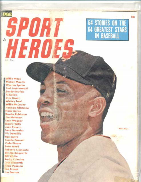 Sports Heroes,1964,Willie Mays cover