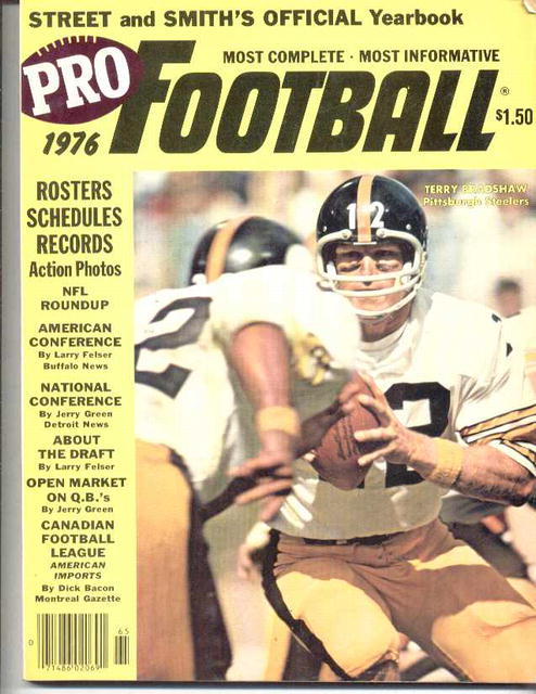 1976 Pro Football Yearbook/Bradshaw cover
