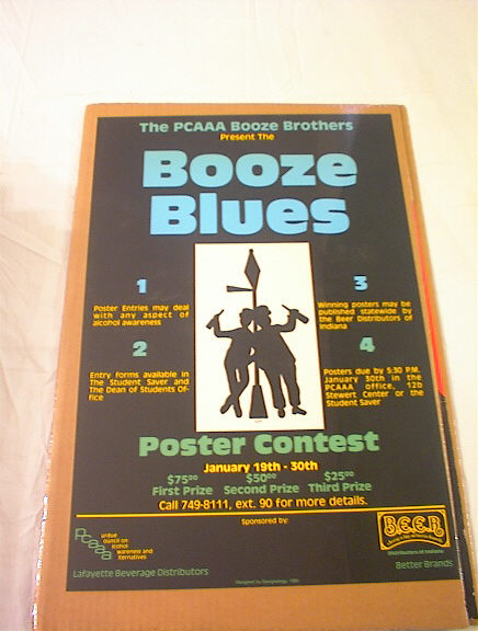 THE PCAAA BOOZE BROTHERS BOOZE BLUES POSTER