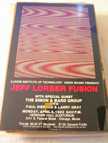 APRIL 5,1982 JEFF LORBER FUSION CONCERT POSTE