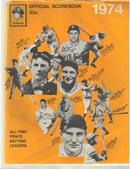 Pgh Pirates vs SanFran 1974 scorebook Champs