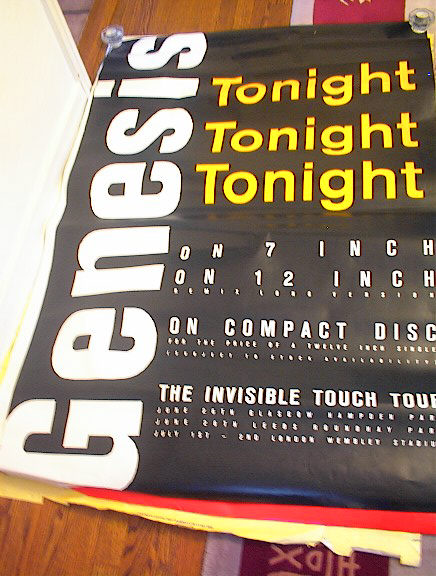 GENESSIS TONIGHT TONIGHT ALBUM POSTER